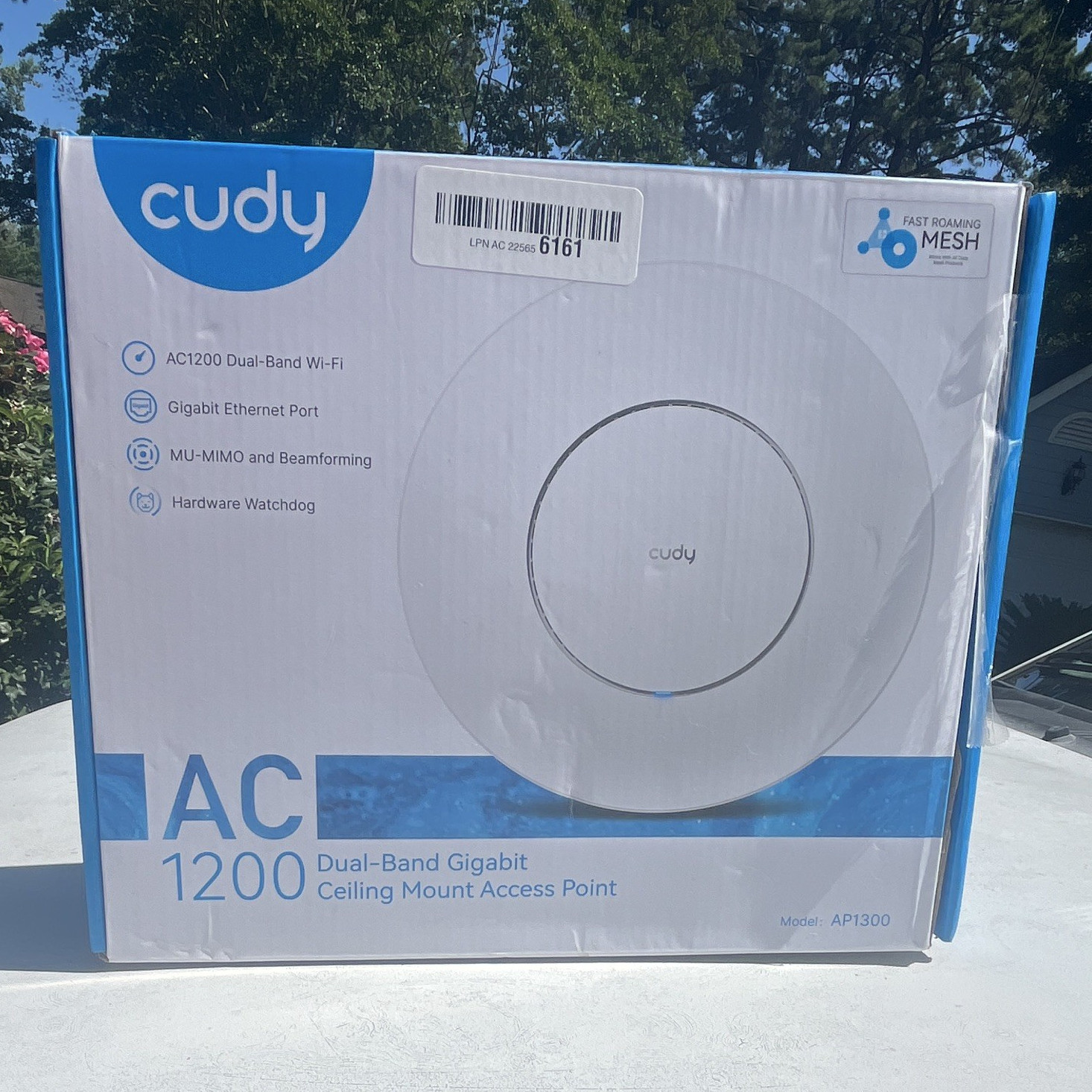 Cudy AP1300 AC1200 Dual-Band Gigabit Ceiling Mount Access Point, MU-MIMO, Mesh