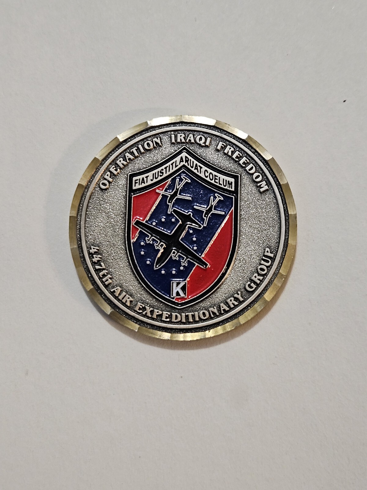 447th EXPEDITIONARY CIVIL ENGINEER SQUADRON GROUP CHALLENGE COIN IRAQI FREEDOM