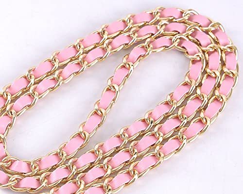 Purse Chain Strap with Tassel - Microfiber Leather - Replacement for Pink