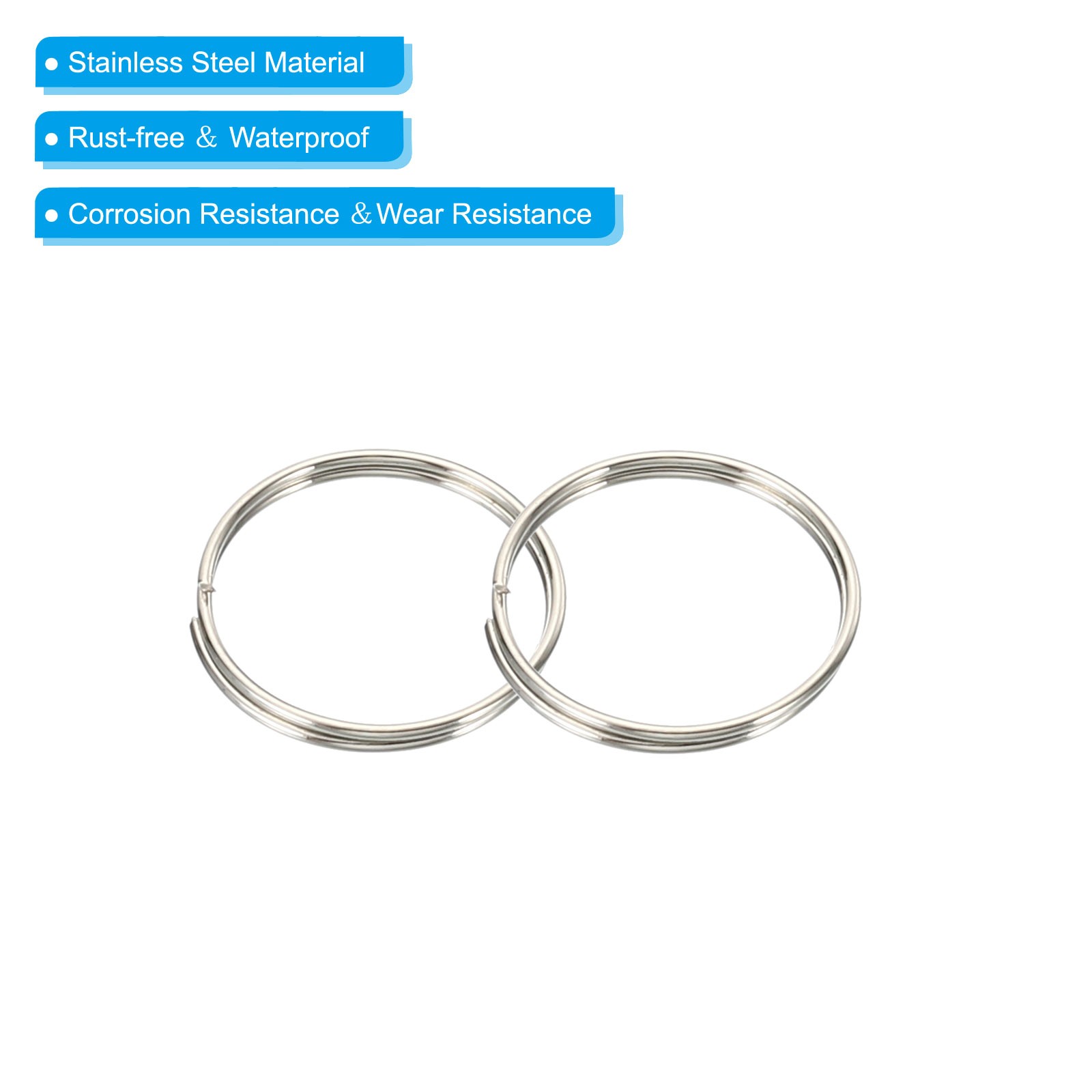 500 Pcs 11mm/0.4" OD Chandelier Split Ring Circular Ring Clips Silver