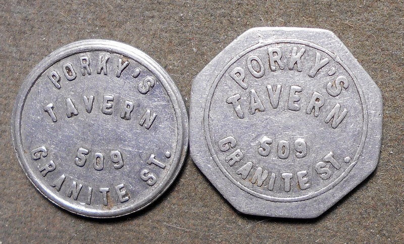 2 Ironwood, Mich: Porky’s Tavern, 509 Granite St.   Good For 5c – 10c Drink. Al