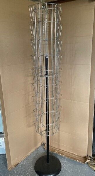 Black Base Stainless 54 pkt Spinner Card Display - Arvada CO pick up only