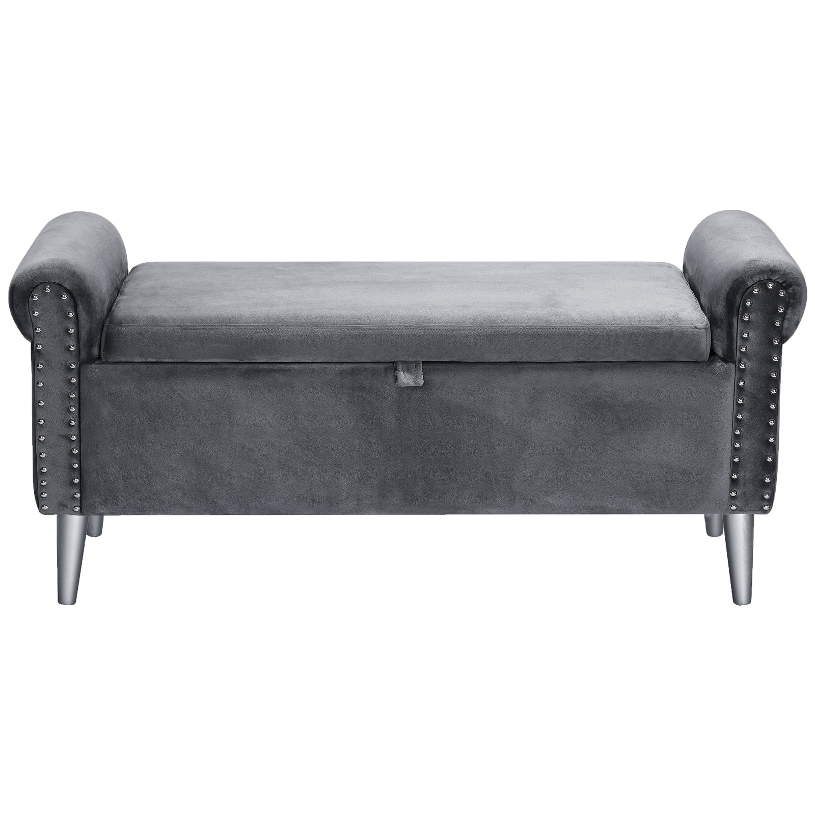 47inch Footrest Velvet Upholstered Long Storage Bench Bedroom End of Bed Ottoman