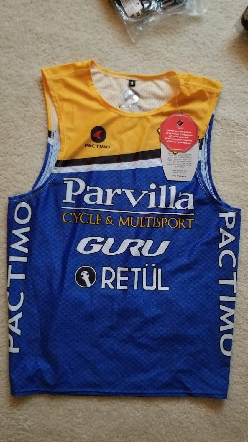 Pactimo Men's Medium Mako Triathlon Top Cycling Swim