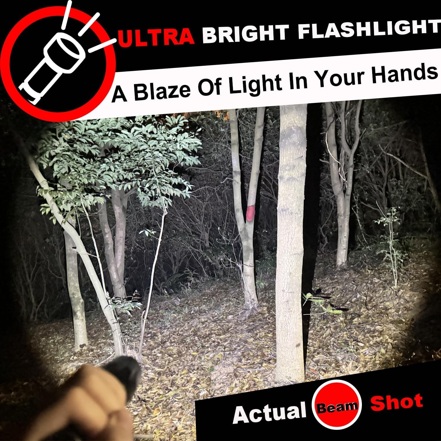 4 x Tactical 18650 Flashlight High Powered Zoomable Aluminum High Lumens
