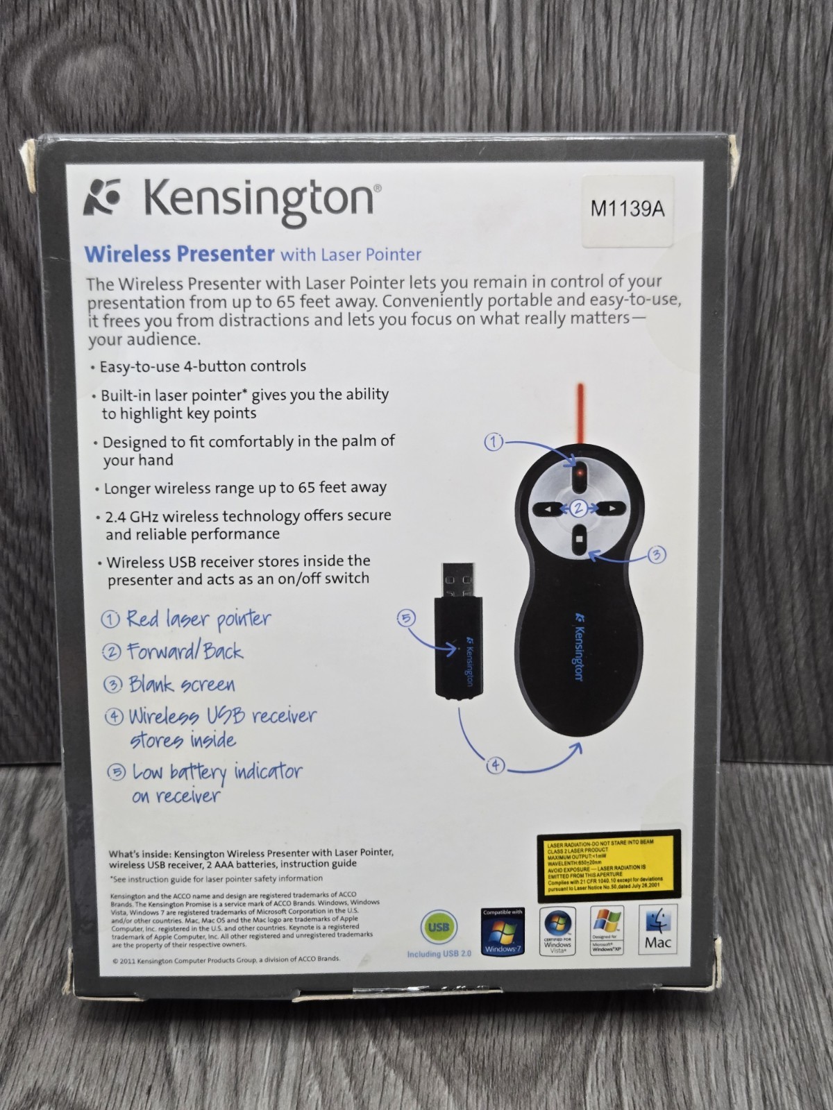 Kensington Wireless Presenter with Laser Pointer