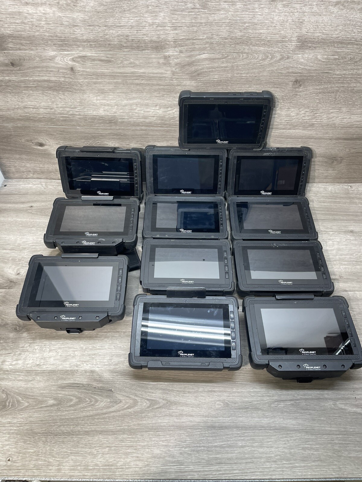 Lot of PeopleNet MS5 L019-0513 12 Tablets w/ 5 Cradles H053-0505 AS IS UNTESTED