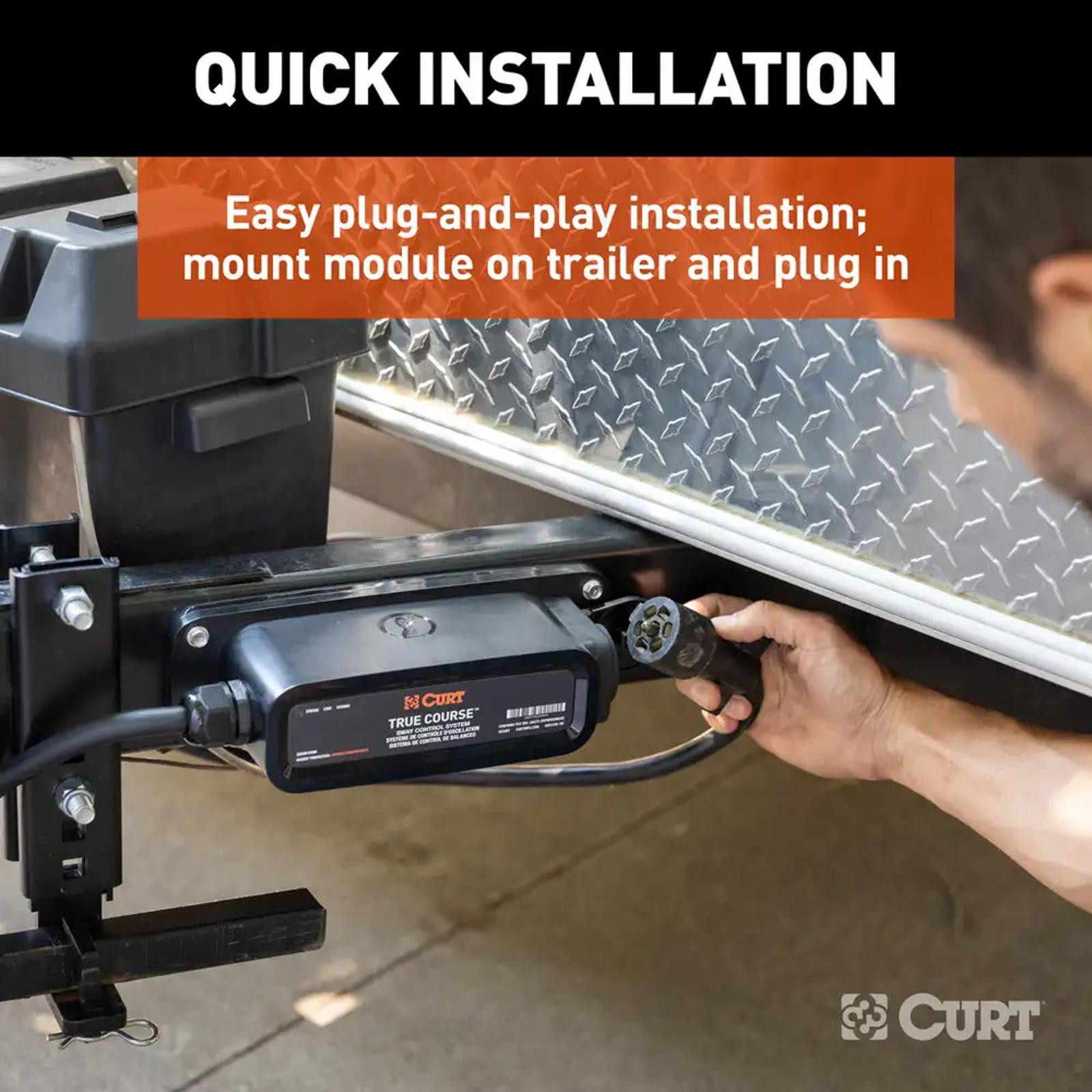 CURT True Course Advanced Bluetooth Trailer Sway Control System