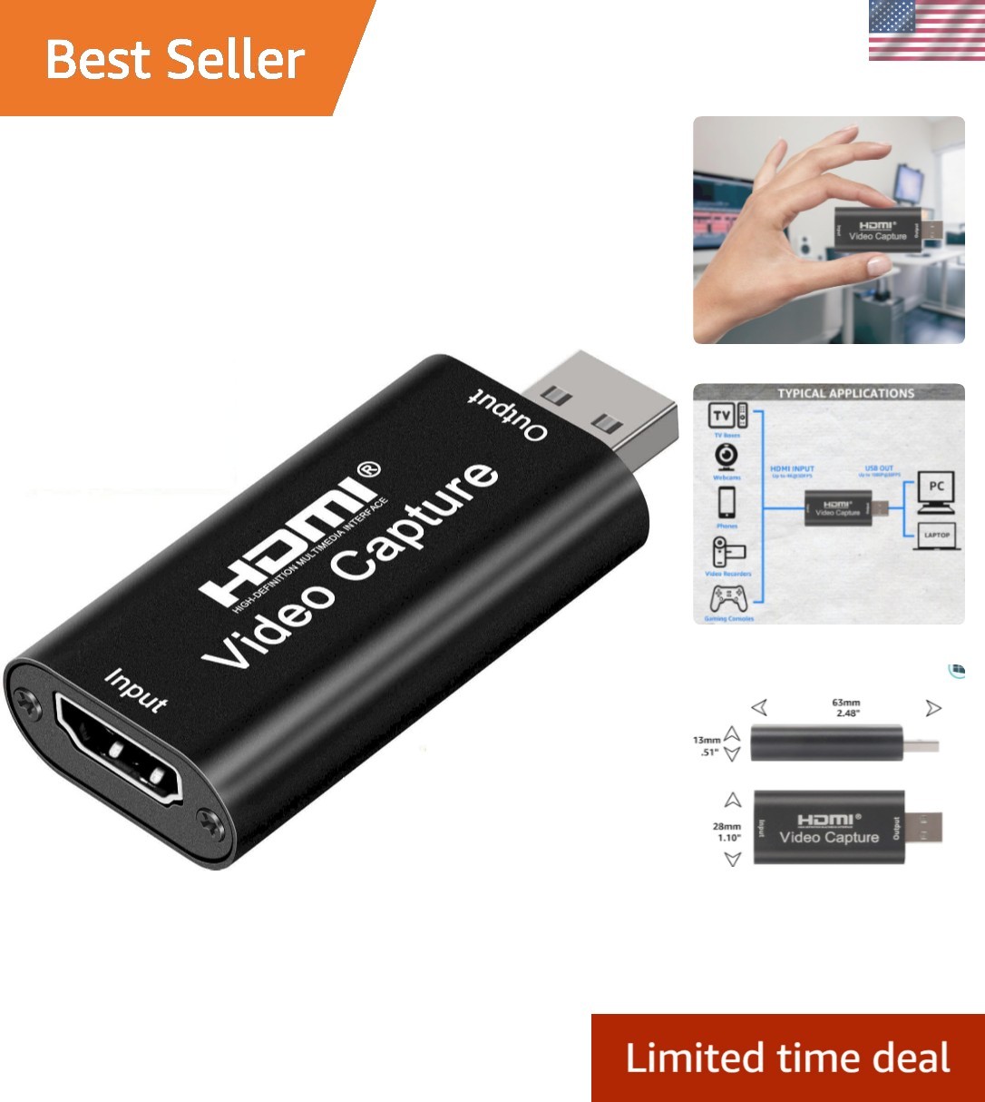 Seamless 1080p Capture Card with 4K Input - Ultimate Streaming Solution!