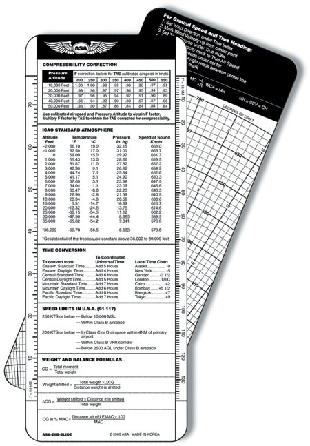 ASA E6-B Slide (Metal) | ASA-E6B-SLIDE | For high speed flight