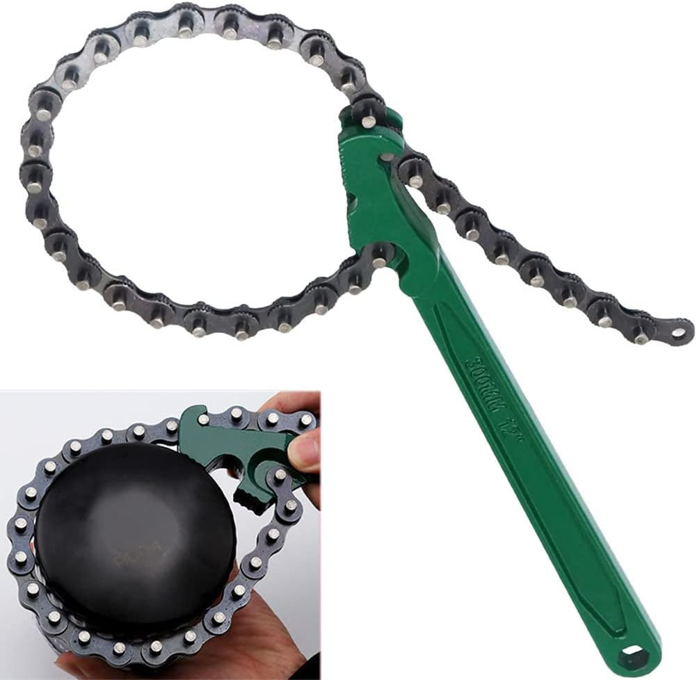 12 Inch Heavy-Duty Ratcheting Chain Wrench Oil Filter Wrench Reversible Chain St