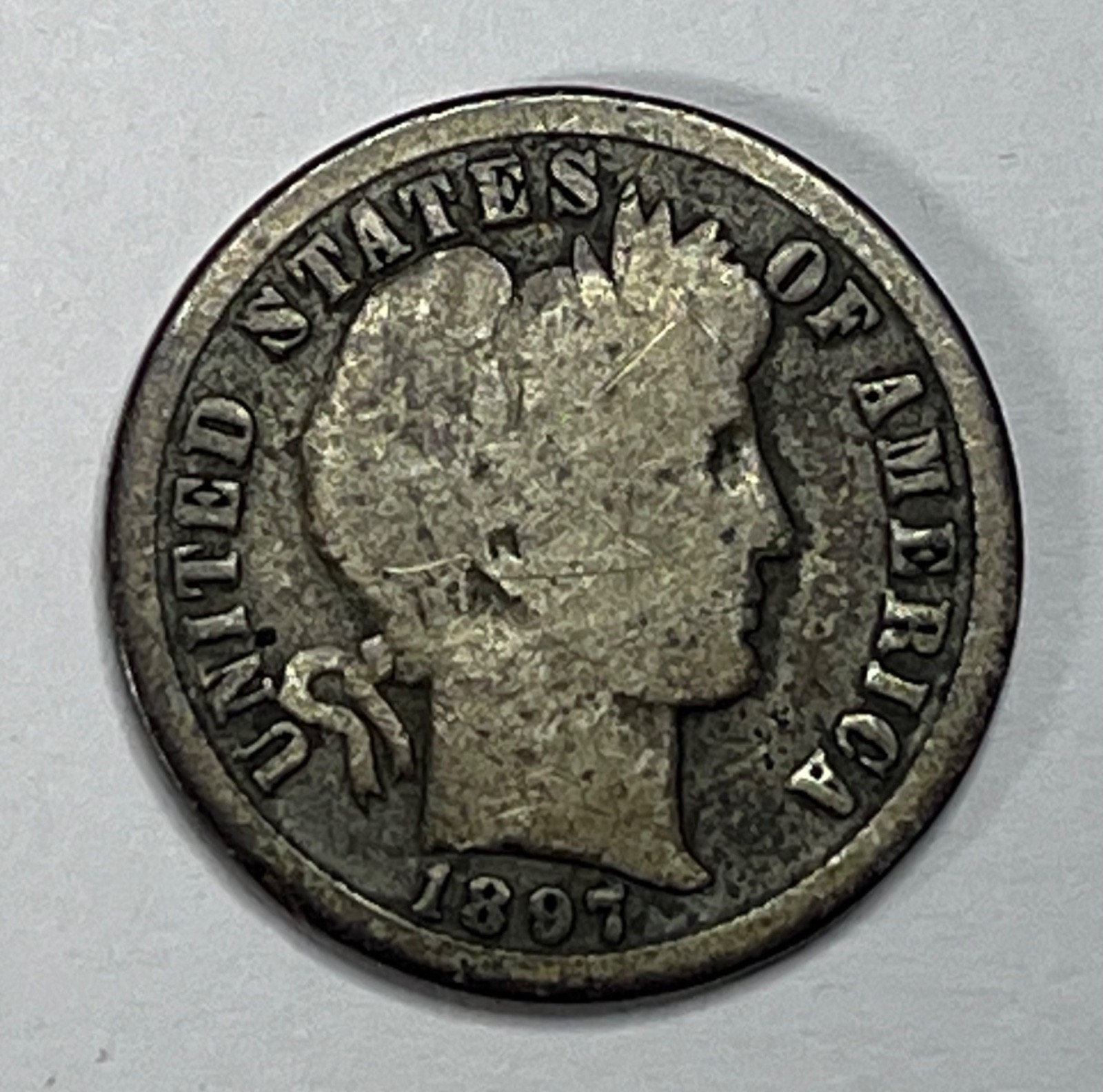 1897-O Barber Dime - Key Date 10C; Nice Details; Y049