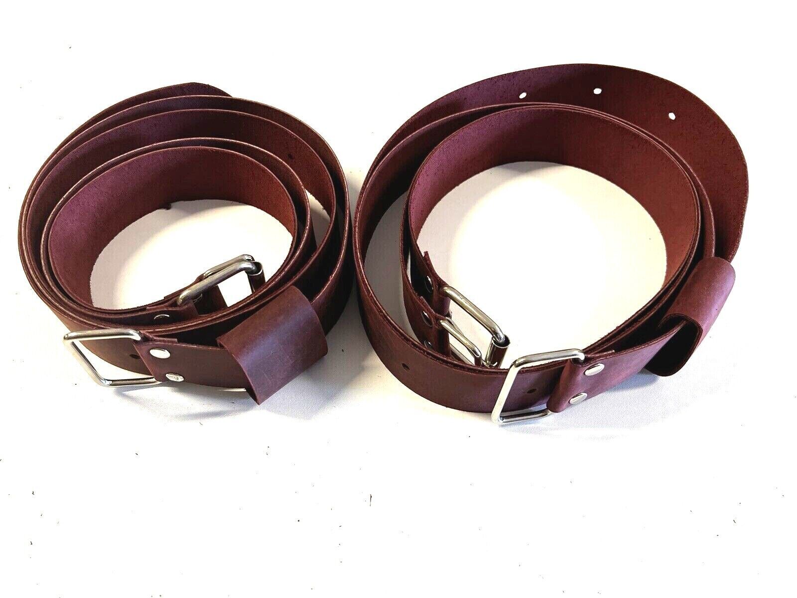 Genuine Leather Luggage Rack Straps Trunk rack straps for Vintage Cars Burgundy
