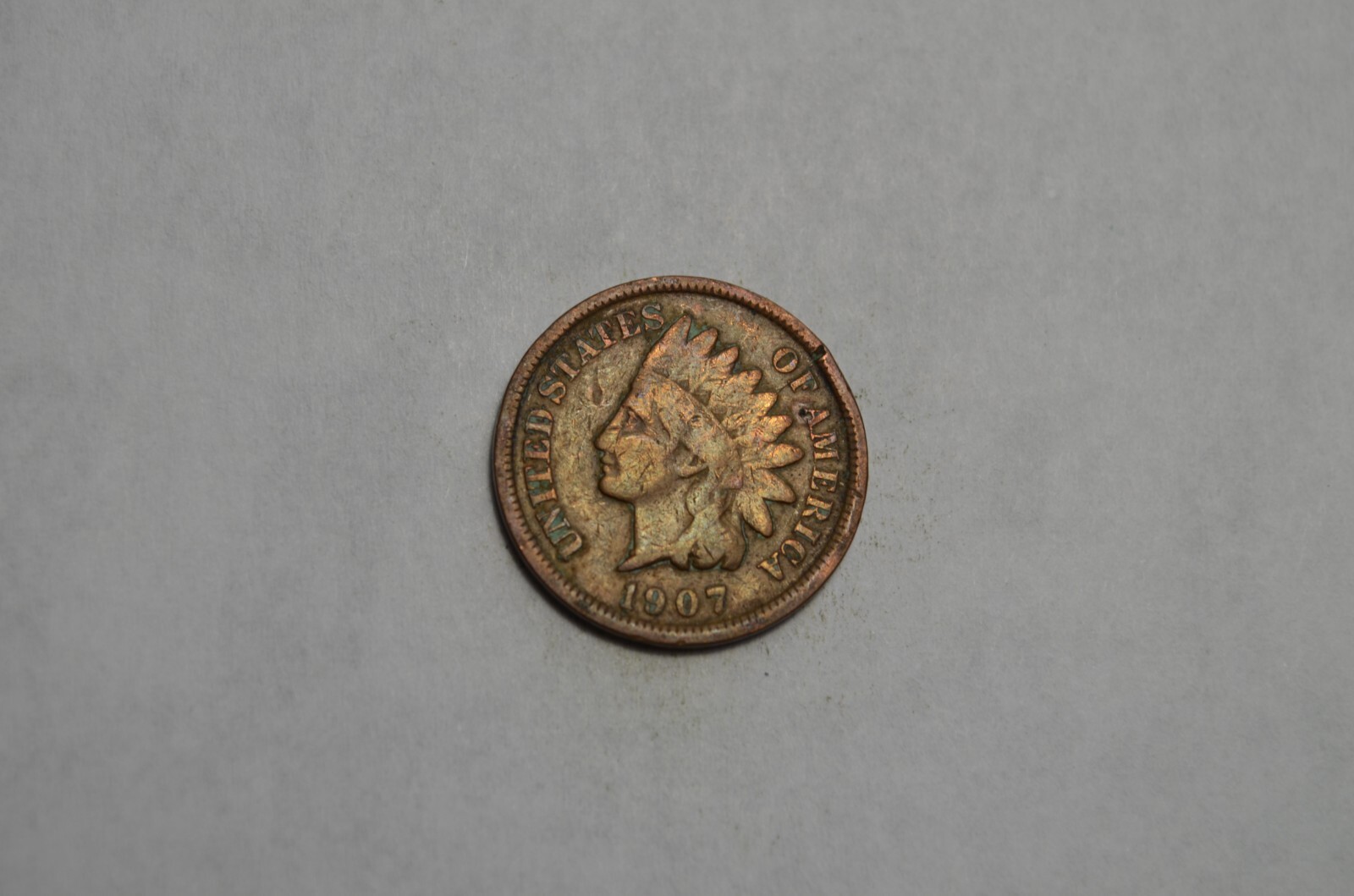 1907 INDIAN HEAD CENT GOOD CONDITION NICE OLD COIN FREE SHIPPING #100