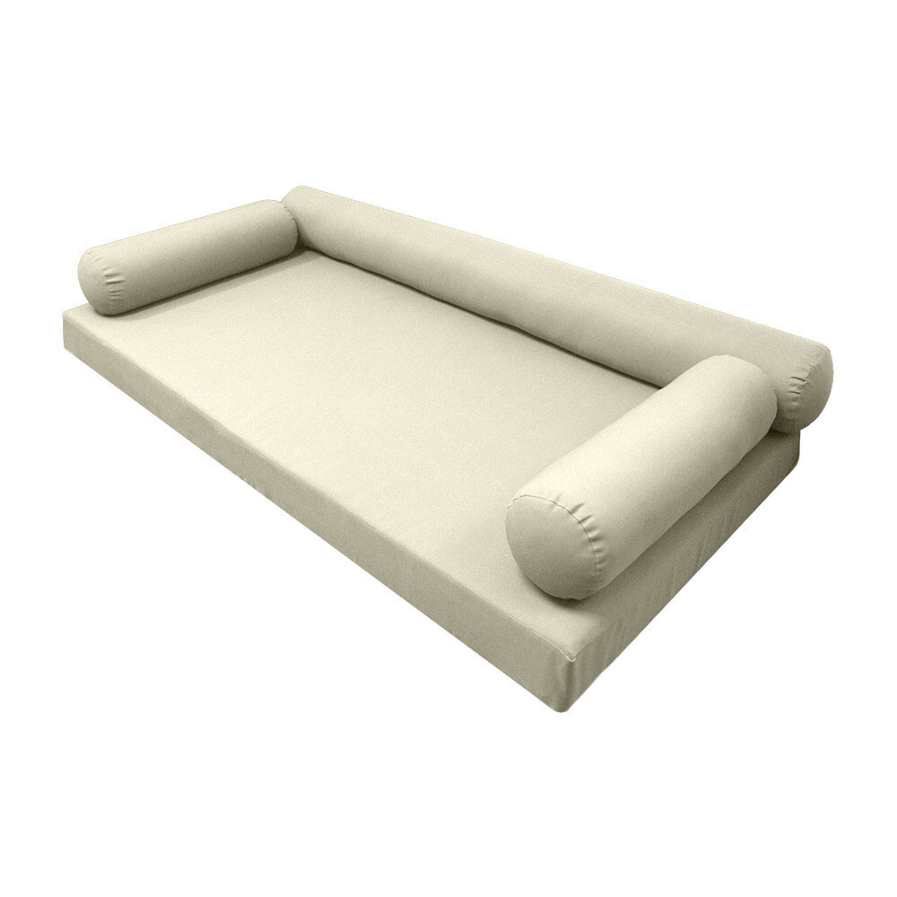 |SLIPCOVER ONLY|S6 Daybed Mattress Bolster Pillow Covers Knife Edge Twin AD005