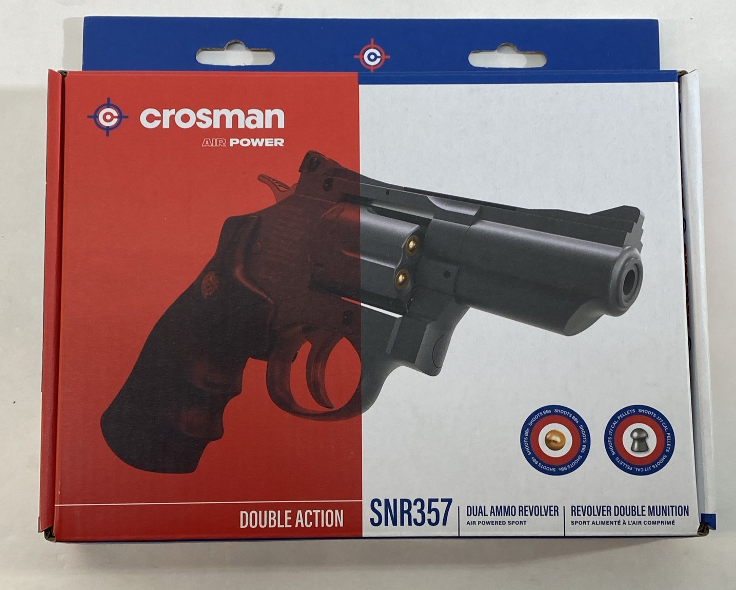 Crosman CO2 Dual Ammo Full Metal Revolver Air Gun Pistol - BB & Pellet - SNR357