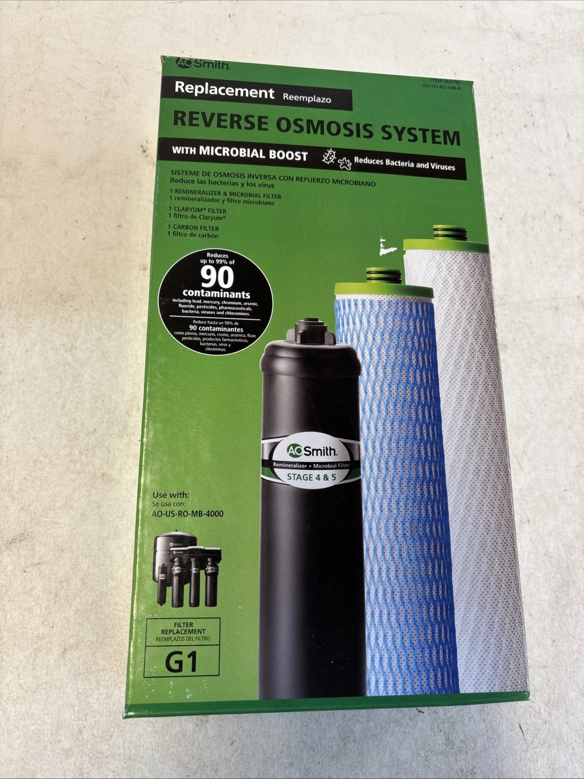 A.O. SMITH Reverse Osmosis System Replacement Filter Set.BRAND NEW. A3. 335