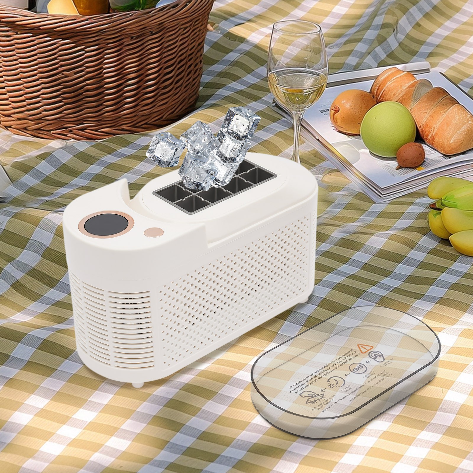 Mini Ice Maker Mini Countertop Ice Maker Compact Ice Machine for Home/Car/Travel