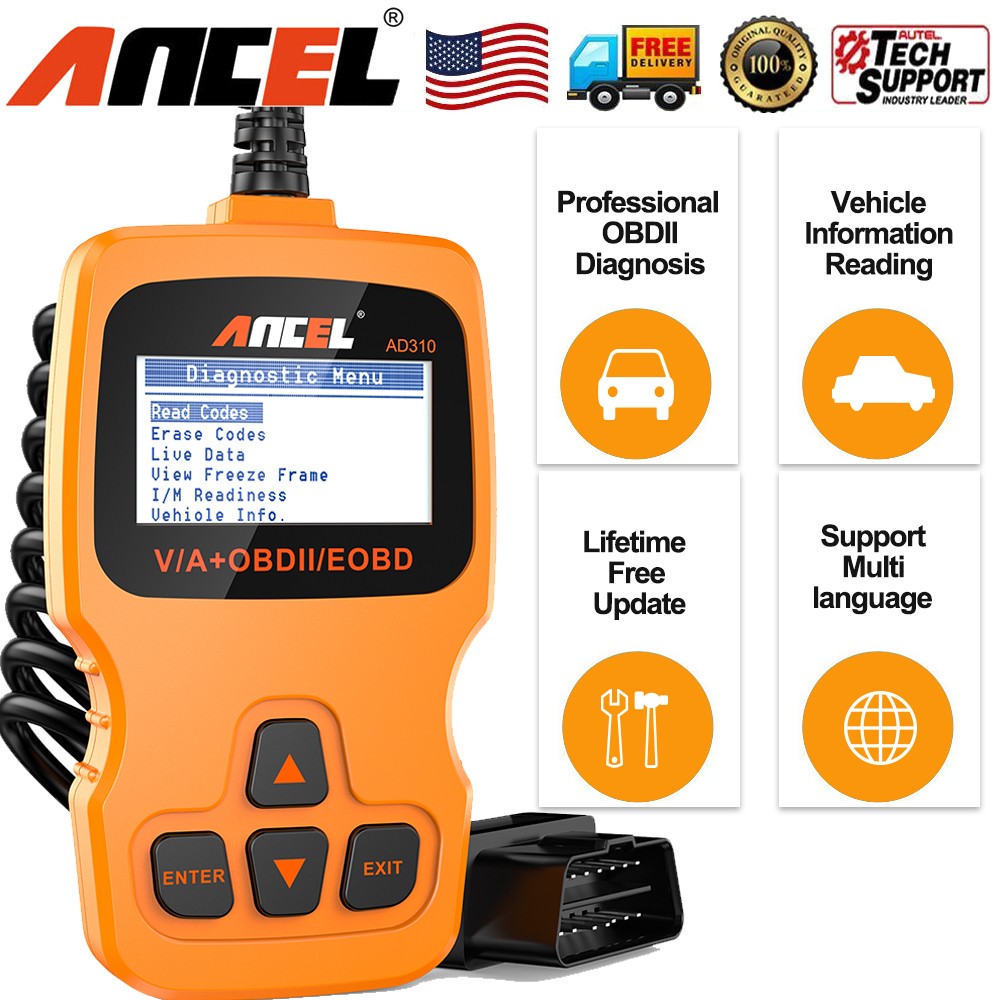 Ancel AD310 Car Code Reader OBD2 Scanne Diagnostic Tool Check Engine Data Stream