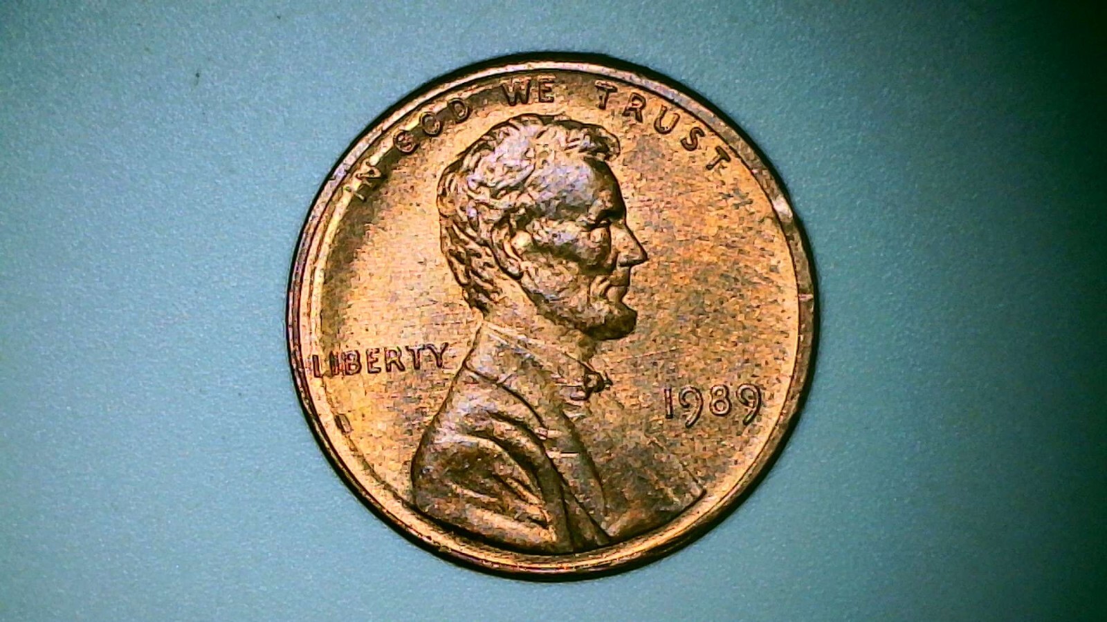 1989  Lincoln cent mint error, Double Die Coin, doubles  Colum's 