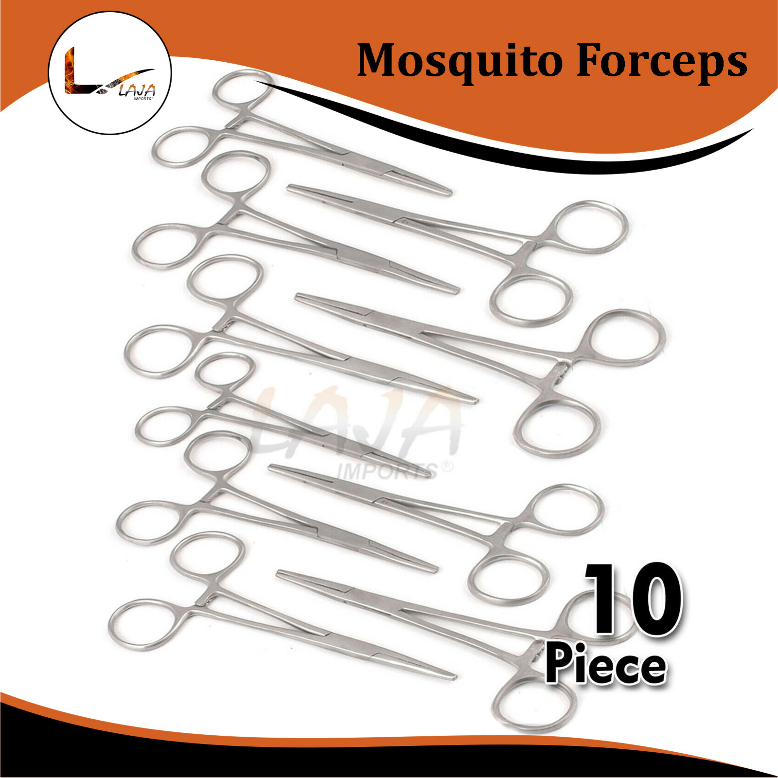 10 PCS MOSQUITO HEMOSTAT FORCEPS 5.5" STRAIGHT STAINLESS STEEL SURGICAL MEDICAL