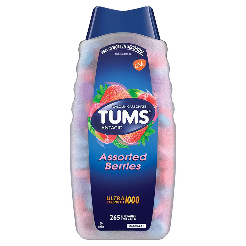 Tums Ultra Strength 1000mg Tablets 265Ct   Assorted Berry EXP:01/28