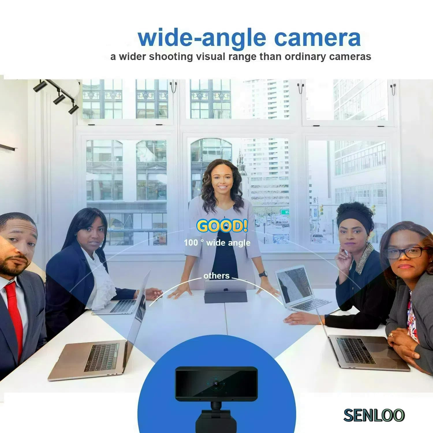 Full HD 1080P Webcam - Webcam for Pc - Auto Focus Webcams - Wide Angle Camera...