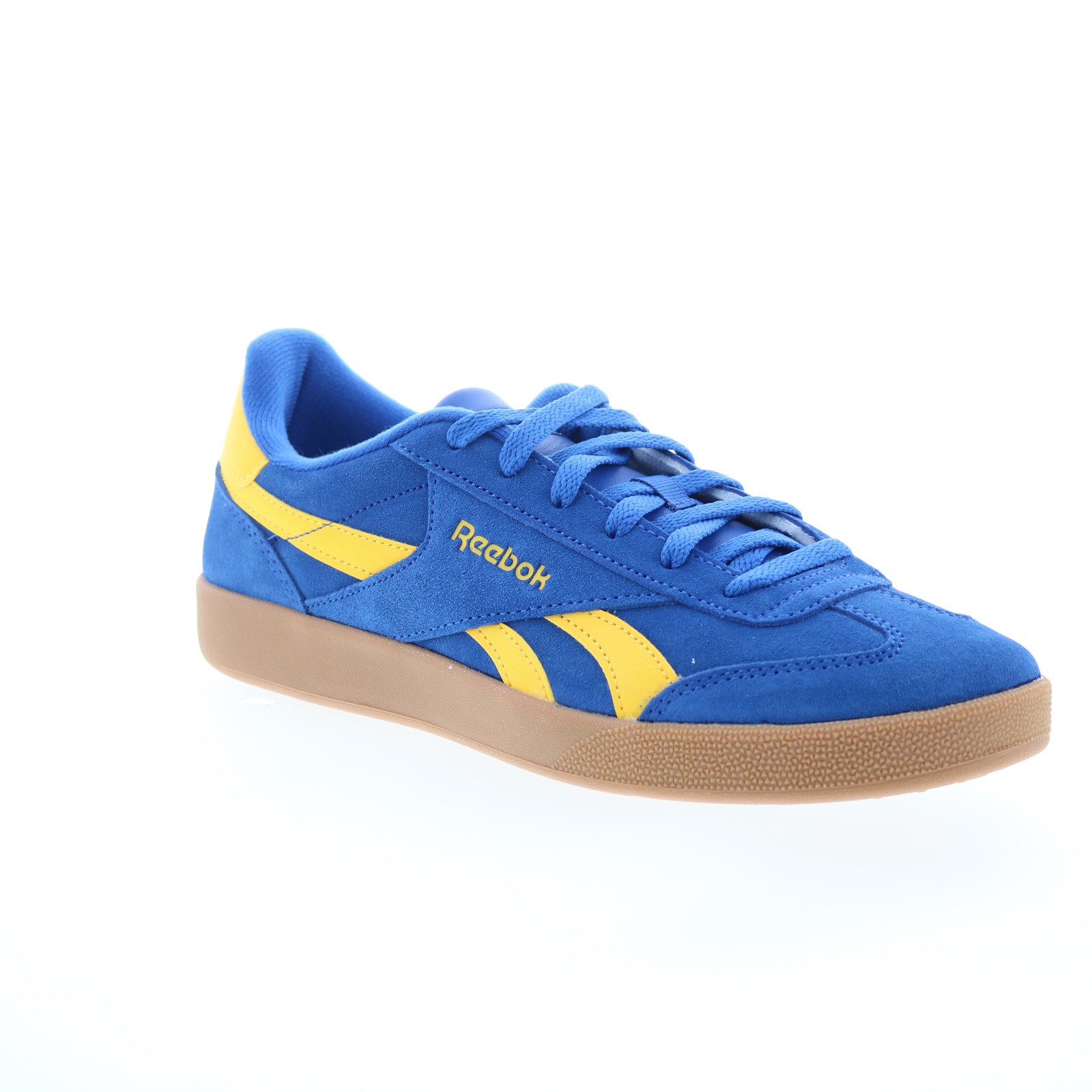 Reebok Smash Edge Mens Blue Suede Lace Up Lifestyle Sneakers Shoes