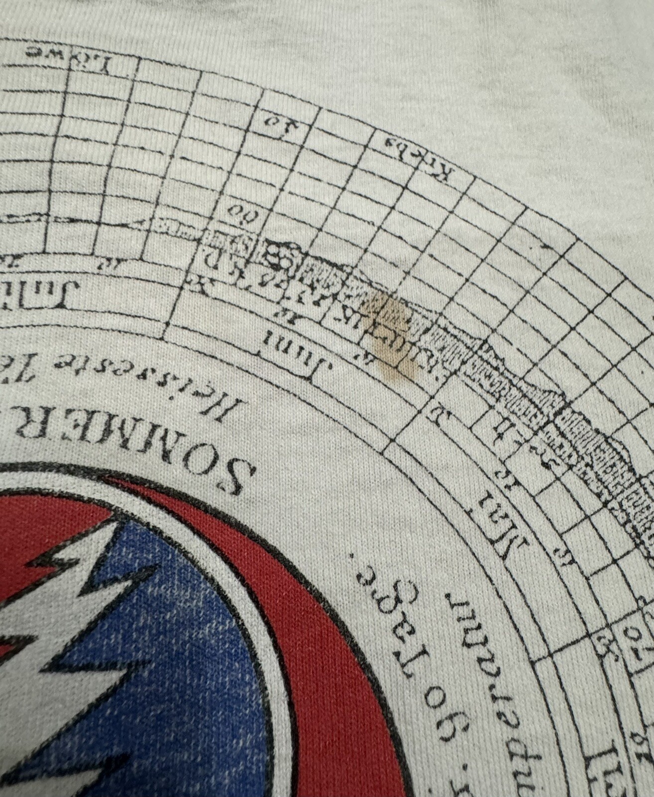 Vintage Grateful Dead Shirt 1990 Rare Adult Size Large 25th Anniversary White