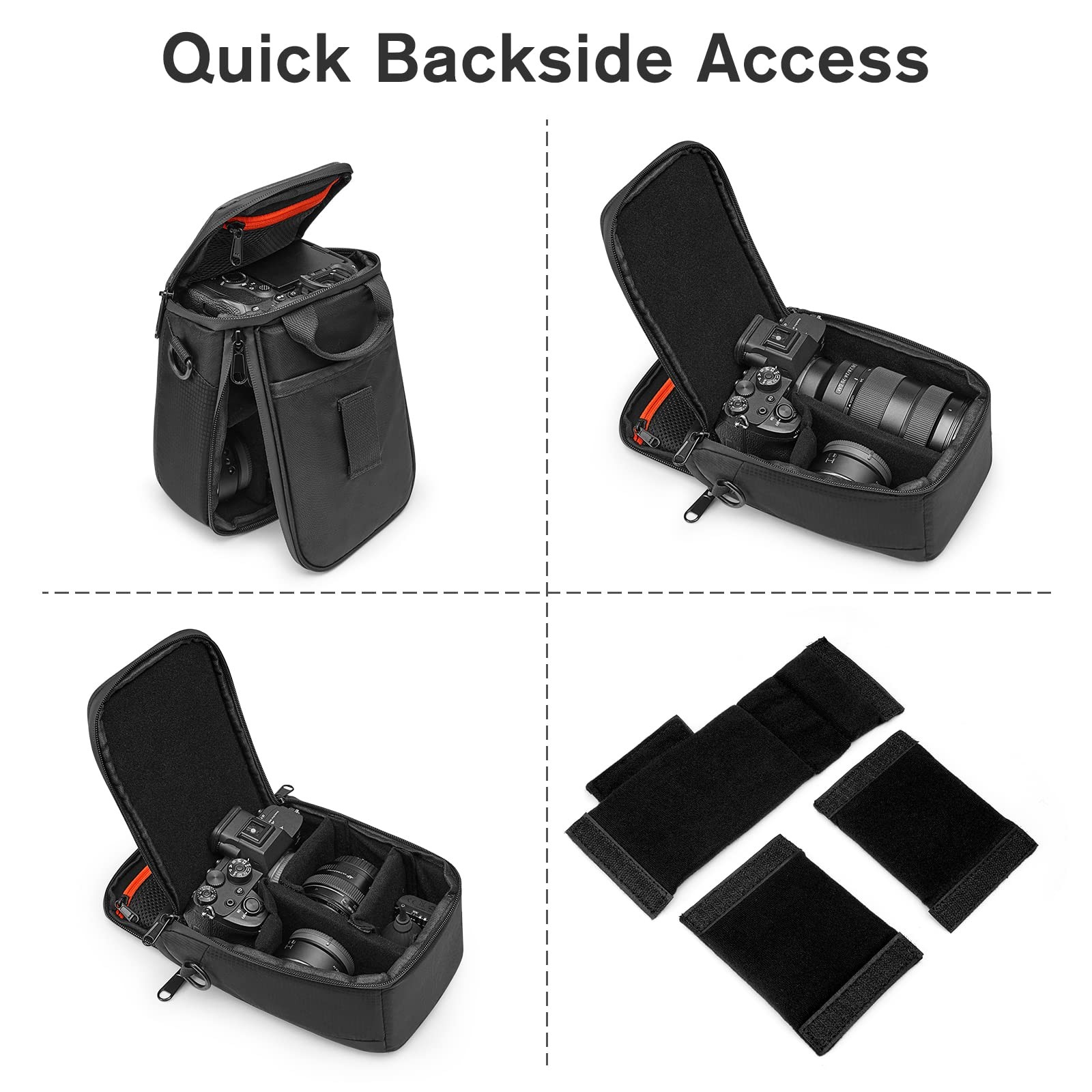 Camera Bag Waterproof Shockproof Lens Case Camera Insert Bag Practical Padded...