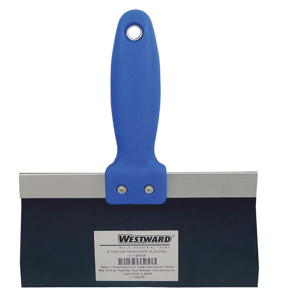 WESTWARD 13A728 Taping Knife,Straight,Carbon Steel,8"W 13A728