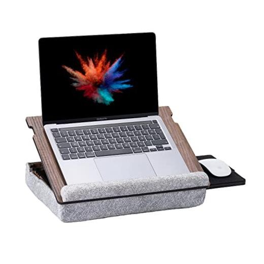 Lap Desk for Laptop - Laptop Tray with Cushion, Portable Lap Desk for Walnut