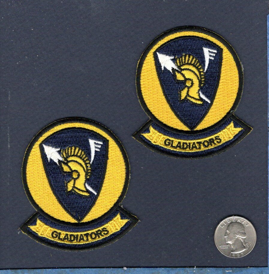 Set Of 2 VA-106 GLADIATORS NAVY 3" A-4 Skyhawk Attack Squadron Patch VFA-106