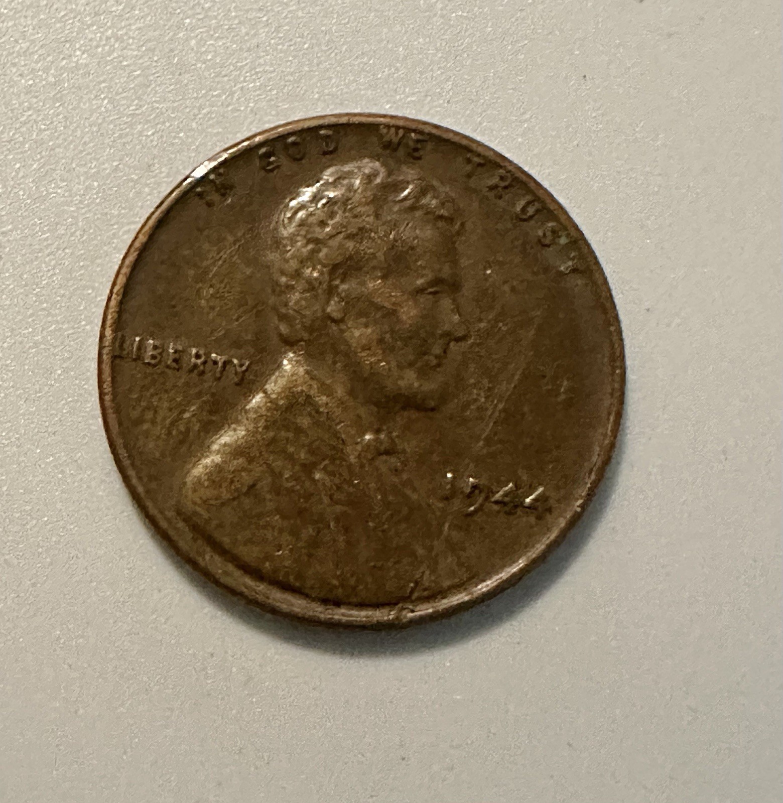 1944 Lincoln Wheat Cent Strike-Through Error Coin (24FB)