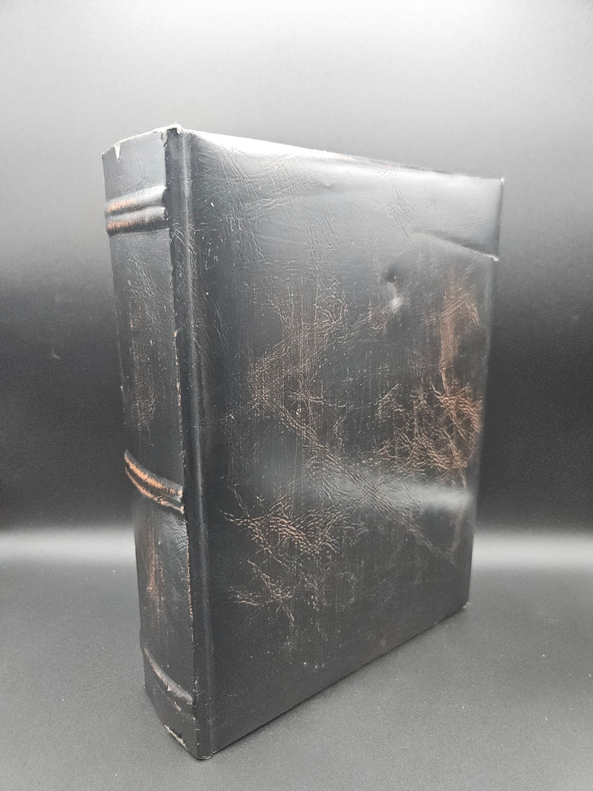 Hollow Hideaway Book Faux Leather 8.75" x 6.5" Compartment