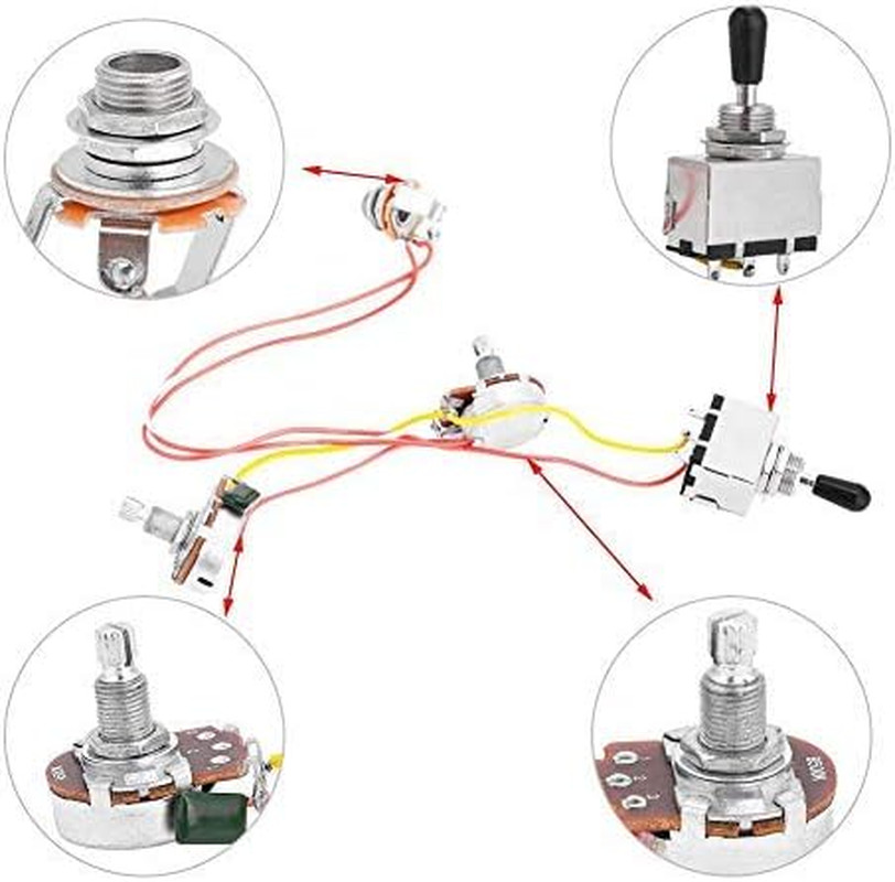 Guitar Wiring Harness, Guitar Prewired Harness Humbucker Wiring Harness Prewired