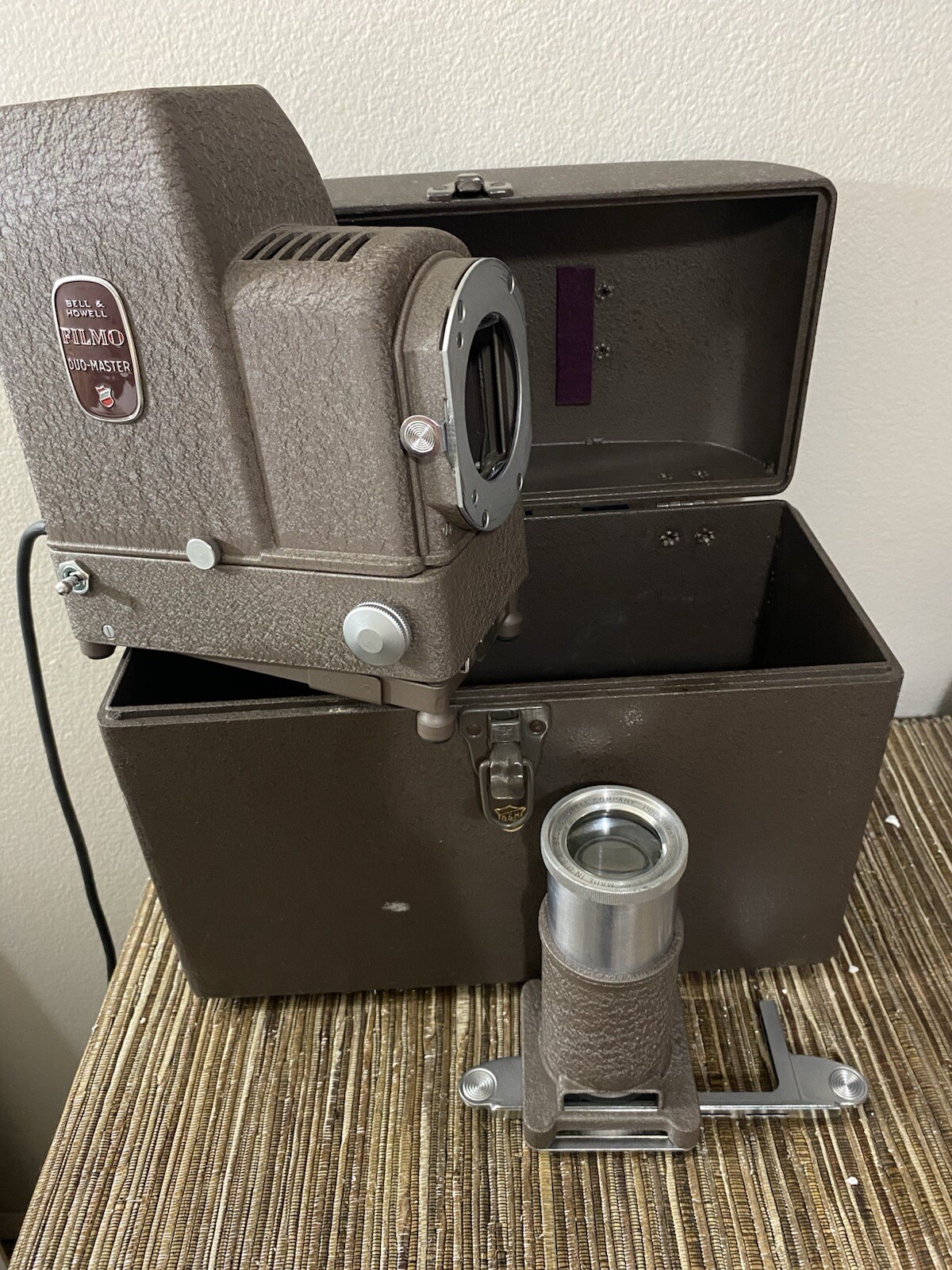 Vintage BELL & HOWELL Filmo Duo-Master Still Projector W/Hardcase - Parts Only