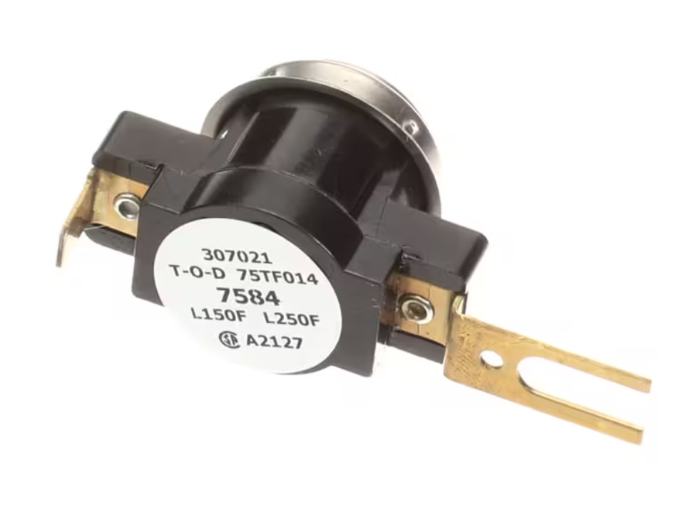 York 307021, T-O-D 75TF014, 7584, Limit Switch/Thermostat, Opens 150F, Closes 11