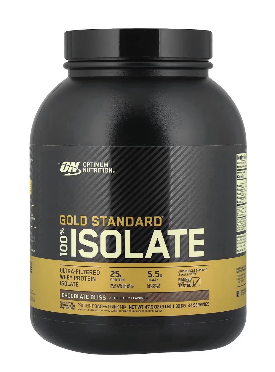 Optimum Nutrition Gold Standard Isolate Whey Protein Powder Chocolate Bliss 3lb