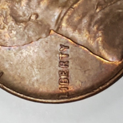 1957 D Wheat Penny W/Error--BIE (Nice Coloring)