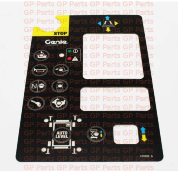 GENIE 230808GT 230808, DECAL-PLATFORM CONTROL PANEL,GS69