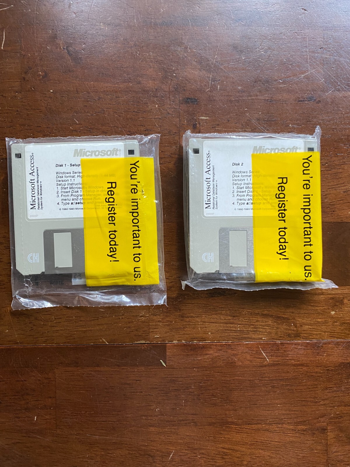 Vintage 1992 1993 NEW Sealed Microsoft Access Database Floppy Discs 3.5"