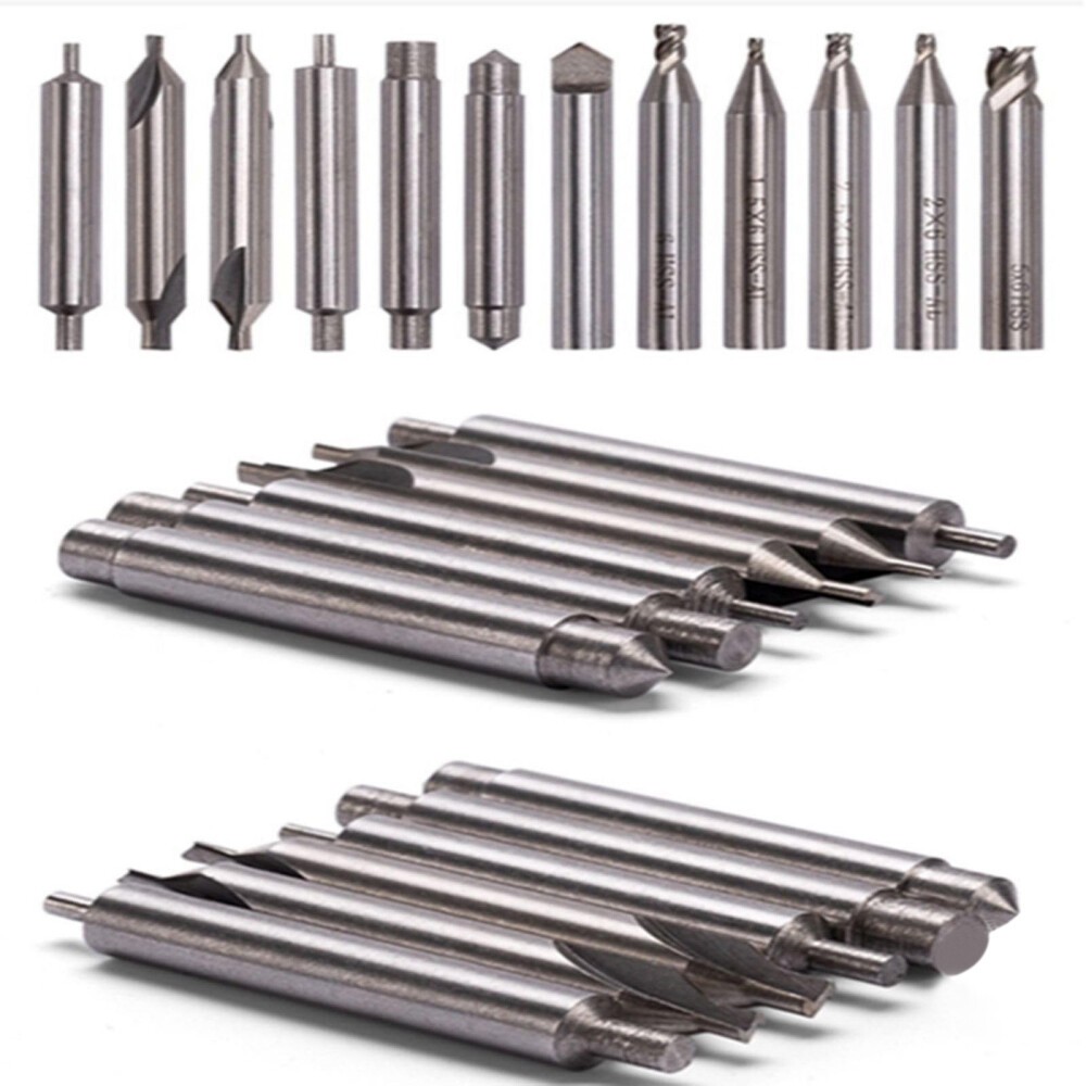 For 368A 339C Locksmith Tool Vertical Key Machine Cutter 17PCS Drill Bits Set