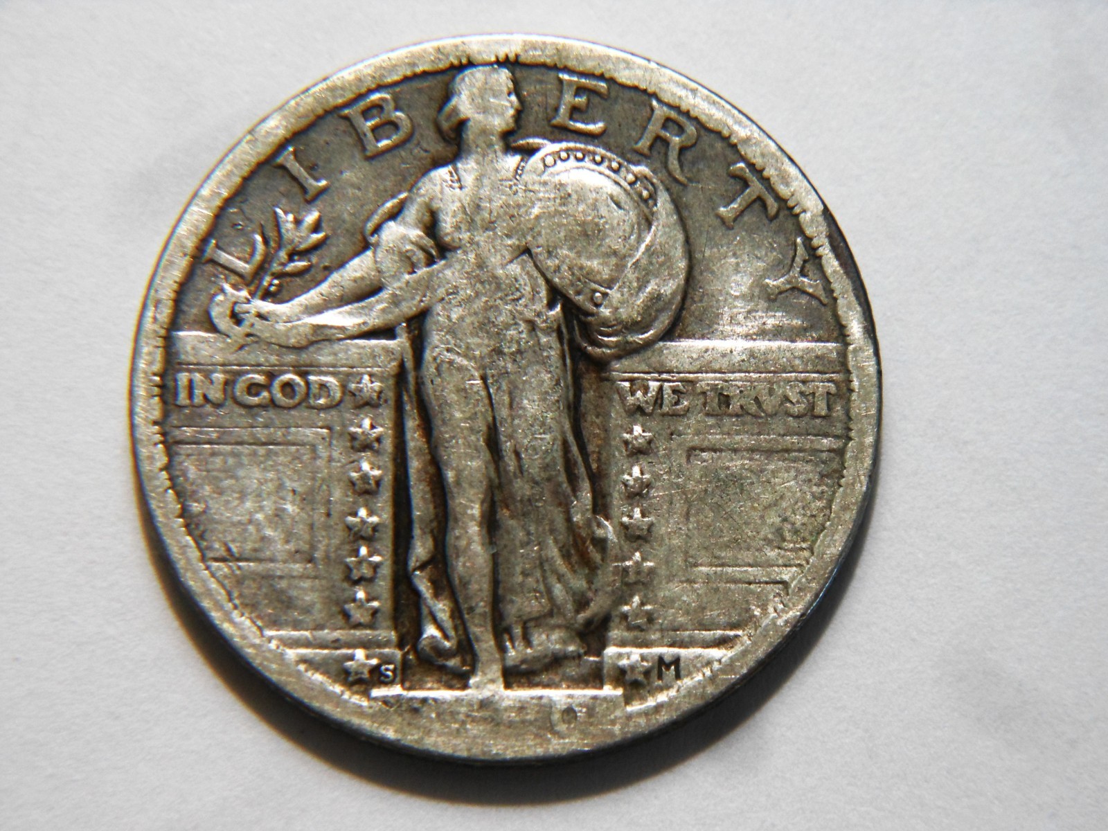 1920-S F Silver Standing Liberty Quarter,  Nice Better Date Vintage Coin