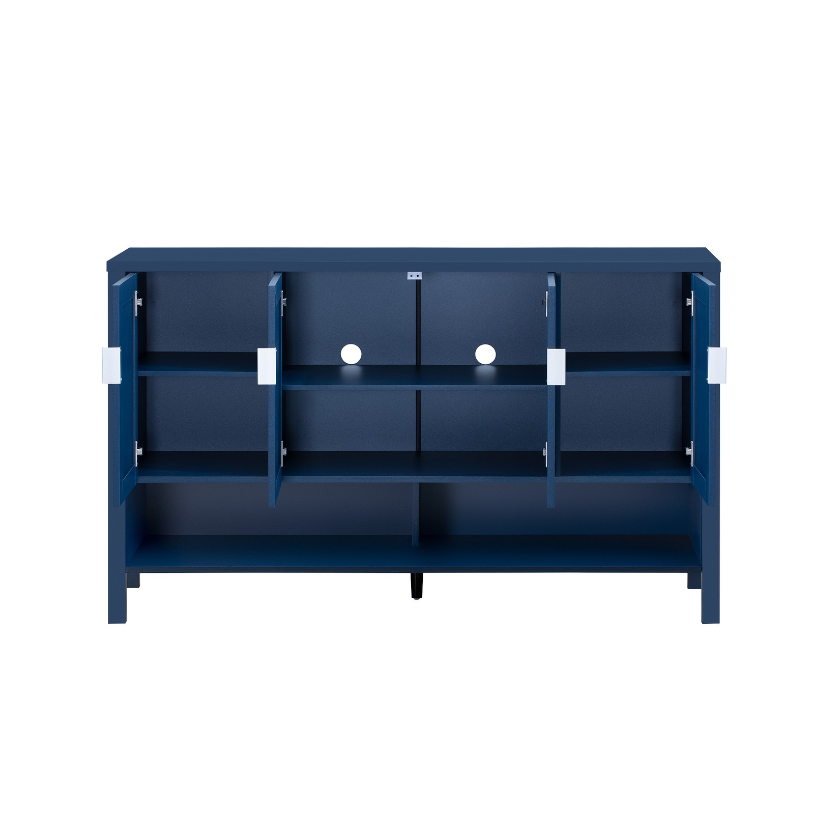 U_STYLE 55.1''Storage Sideboard with 4-Doors,Multi Functional Buffet with Open