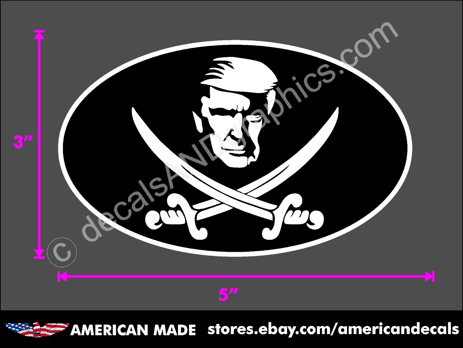 JOLLY TRUMP DECAL WINDOW BUMPER STICKER POLITICAL