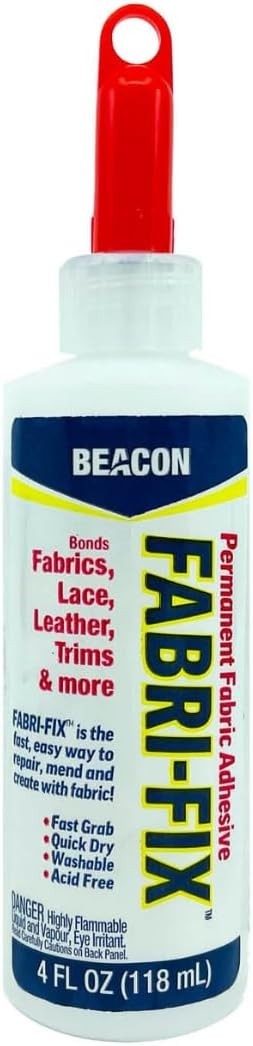 Beacon Fabri-Fix Permanent Adhesive-4oz Fast Grab Quick Dry Bottle Made in USA