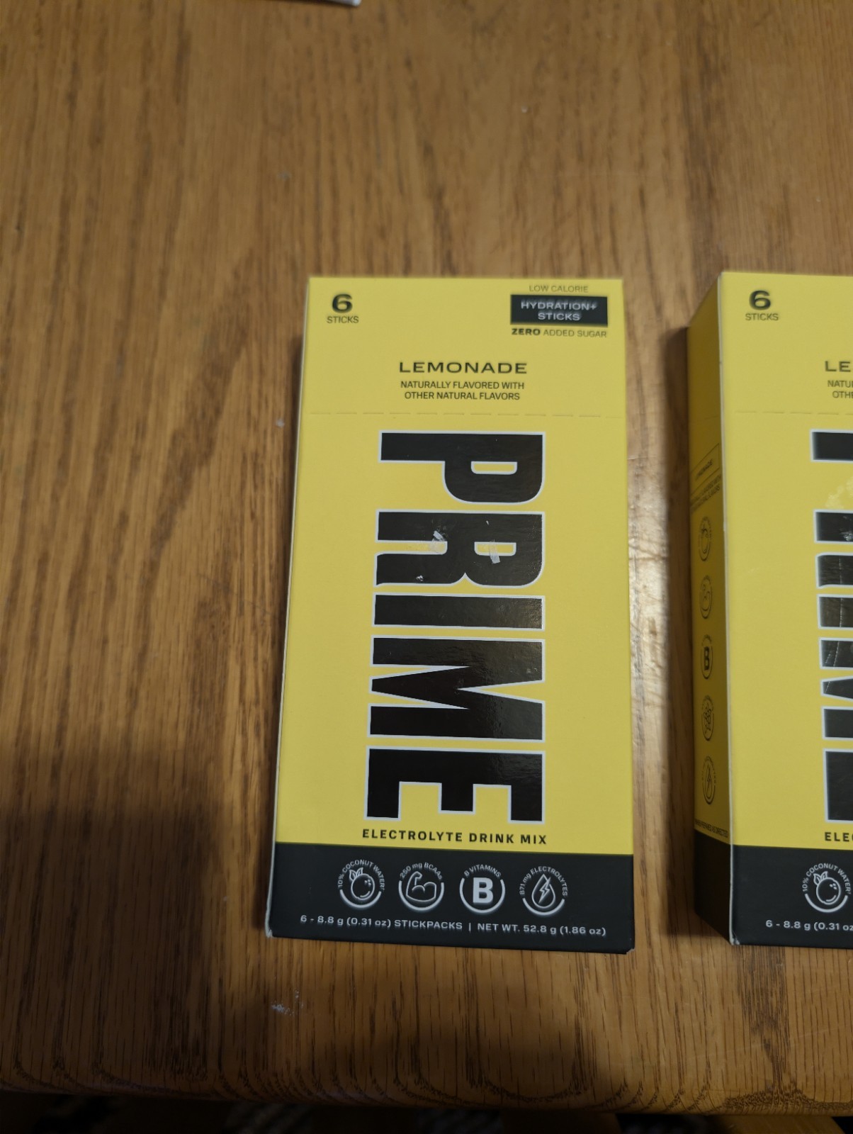 4 Boxes Prime Hydration Drink Mix -6 Stick Packets Per Box Lemonade