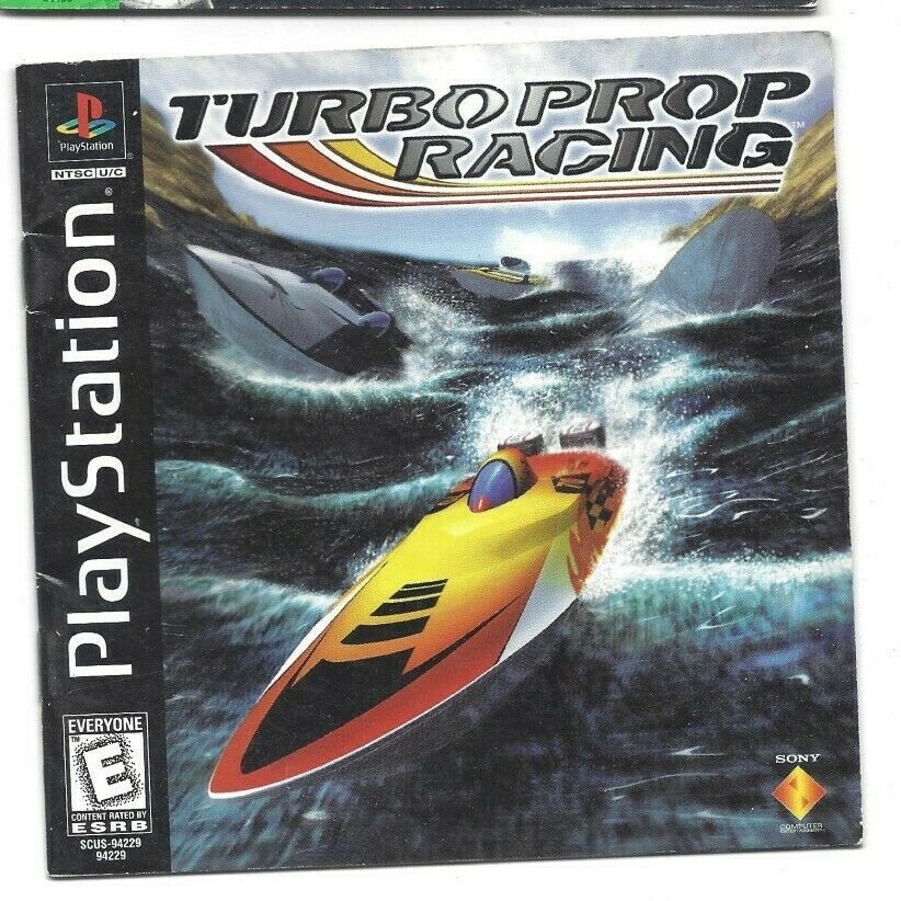 Turbo Prop Racing Sony PlayStation 1, 1998 Manual ONLY Very Good to Excellent