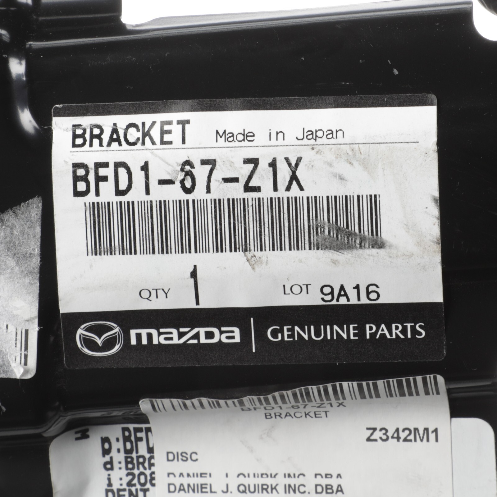Genuine Mazda Object Sensor Bracket BFD1-67-Z1X